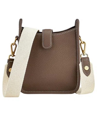 Gigi New York Ellie Pebble Leather Crossbody Bag In Brown