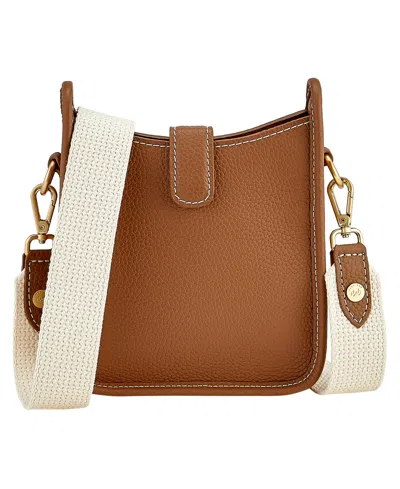 Gigi New York Ellie Pebble Leather Crossbody Bag In Brown