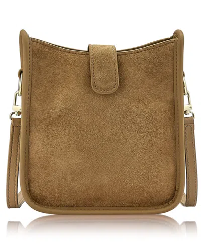 Gigi New York Ellie Small Suede Crossbody Handbag In Brown