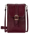 Gigi New York Emmie Leather Phone Crossbody Bag In Burgundy