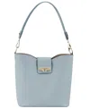 Gigi New York Isabel French Calfskin Leather Bucket Bag In Blue