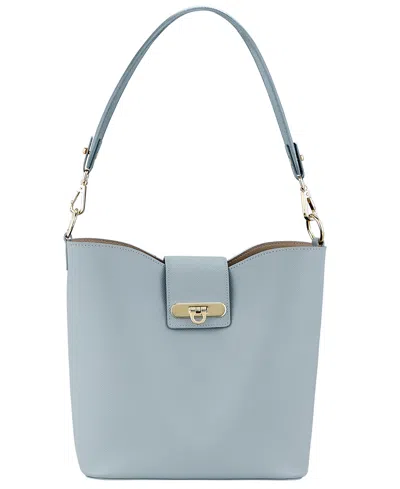 Gigi New York Isabel French Calfskin Leather Bucket Bag In Blue