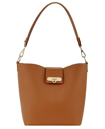 Gigi New York Isabel French Calfskin Leather Bucket Bag In Brown