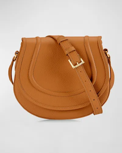Gigi New York Jenni Saddle Leather Crossbody Bag In Tan