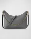Gigi New York Jules Zip Calf Leather Crossbody Bag In Graphite