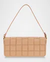 Gigi New York Juliette Woven Leather Shoulder Bag In Brown