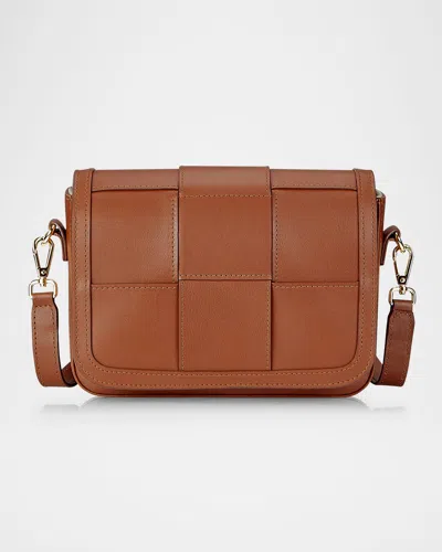 Gigi New York Lily Woven Leather Crossbody Bag