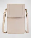 Gigi New York Liv Phone Pebble Leather Crossbody Bag In Beechwood