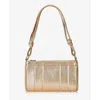 Gigi New York Maggie Metallic Leather Shoulder Bag In Platinum Metallic