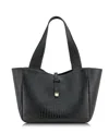 Gigi New York Mercer Embossed Croc Leather Tote Bag In Black