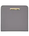 Gigi New York Mini Fold Over Wallet In Gray