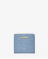Gigi New York Mini Fold Over Wallet In Slate Blue