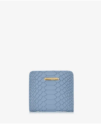 Gigi New York Mini Fold Over Wallet In Slate Blue