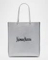 Gigi New York Neiman Marcus Metallic Vegan Leather Tote Crossbody Bag In Metallic Silver