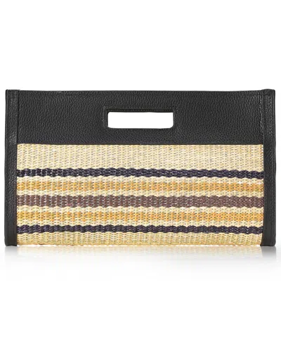 Gigi New York Remy Raffia Medium Clutch Handbag In Multi