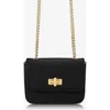 Gigi New York Riley Flap Leather Shoulder Bag In Black