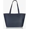 Gigi New York Dnu  Tori Luxe Leather Tote In Navy
