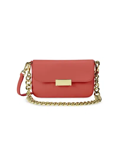 Gigi New York Women's Edie Leather Shoulder Bag In Red