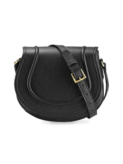 Gigi New York Women's Jenni Leather Saddle Bag In Black
