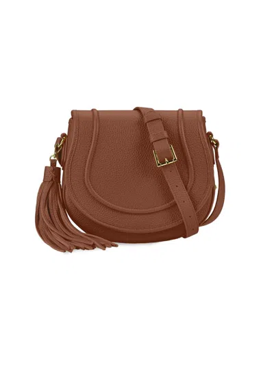 Gigi New York Women's Jenni Pebbled Leather Crossbody Bag In Brown