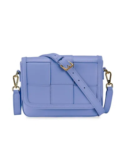Gigi New York Women's Lily Leather Crossbody Bag In French Blue