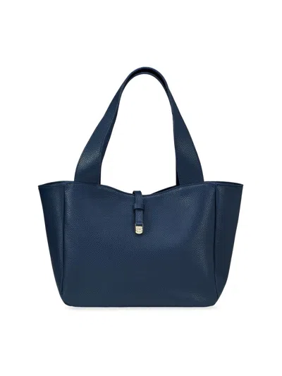 Gigi New York Women's Mercer Pebbled Leather Tote Bag In Blue