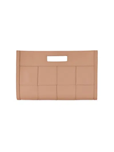Gigi New York Women's Remy Leather Clutch In Cappuccino