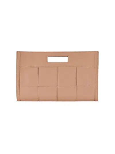 Gigi New York Women's Remy Leather Clutch In Brown