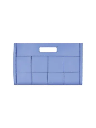 Gigi New York Women's Remy Leather Clutch In Blue