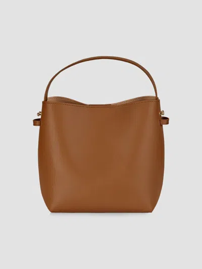 Gigi New York Women's Selena Smooth Leather Bucket Bag In Mocha Mousse