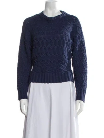 Pre-owned Gigi Patterned Crew Neck Sweater In Blue