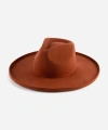 Gigi Pip Amelia Pencil Brim Fedora Hat In Clay