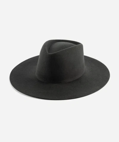 Gigi Pip Dakota Wide Brim Felt Hat In Dark Grey