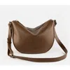 Gigi Pip Drew Genuine Leather Slouchy Bag In Chocolate