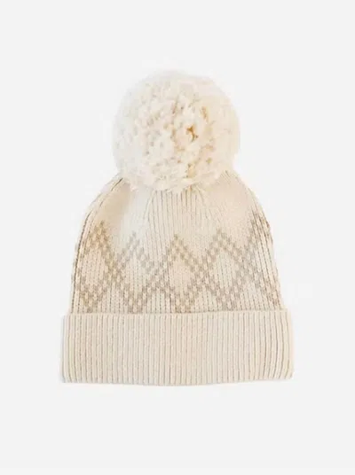 Gigi Pip Elio Pom Beanie In Cream In Beige