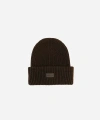 Gigi Pip Gigi Merino Wool Chunky Ribbed Beanie In Dark Brown