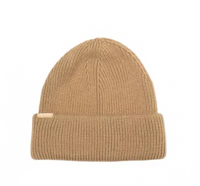Gigi Pip Lou Knit Beanie In Tan In Brown