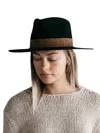 Gigi Pip Miller Fedora Hat In Black/brown In Blue