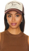 Gigi Pip Saddleback Ranch Trucker Hat In Brown
