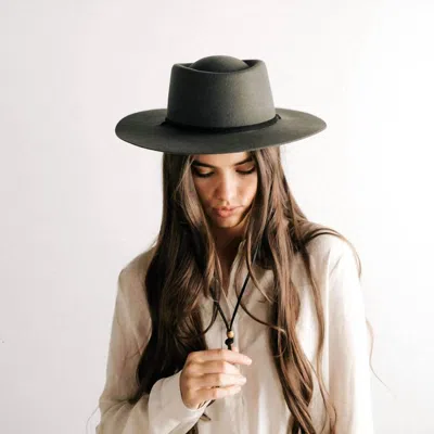 Gigi Pip Wren Flat Brim Telescope Hat In Green