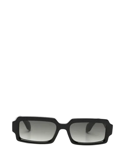 Gigi Studios Amber Rectangle-frame Sunglasses In Black
