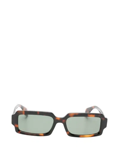 Gigi Studios Amber Rectangle-frame Sunglasses In Brown