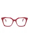 Gigi Studios Ashira Brille Mit Oversized-gestell In Rot