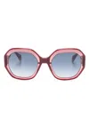 Gigi Studios Bright Geometric-frame Sunglasses In Red