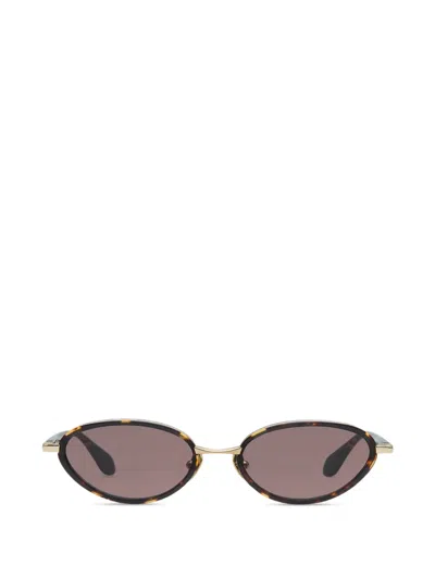 Gigi Studios Evela Oval-frame Sunglasses In Gold