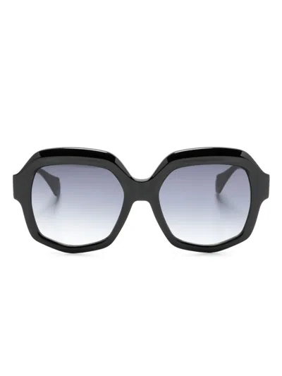 Gigi Studios Geometric-frame Gradient Sunglasses In Black