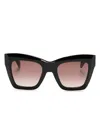 Gigi Studios Gioia Cat-eye Frame Sunglasses In Black