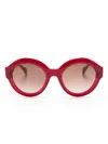 Gigi Studios Glow Round-frame Sunglasses In Red