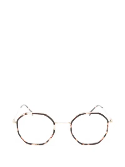 Gigi Studios Karol Geometric-frame Glasses In Brown
