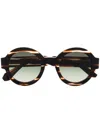Gigi Studios Laura Round Tinted Sunglasses In Braun